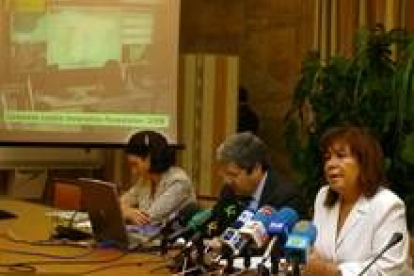 La ministra de Medio Ambiente, Cristina Narbona presentó el plan contra los incendios