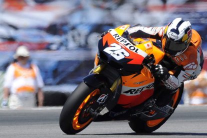 Dani Pedrosa, durante los entrenamientos libres en el circuito de Brno.