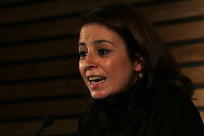 La vicesecretaria general del PSOE, Adriana Lastra, en Tortosa el pasado sábado.