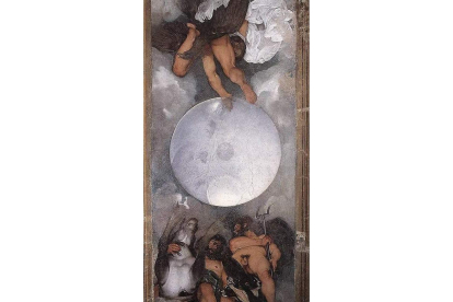 Vista de la casa y detalle de los frescos de Caravaggio. GOOGLE MAPS / WIKIPEDIA