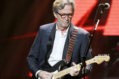 Eric Clapton, en diciembre del 2012, durante un concierto benéfico en favor de los damnificados por el huracán Sandy.