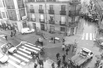 Lugar del atentado perpetrado por ETA contra el comandante Cortizo en León, en 1985. RAMIRO