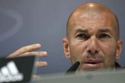 Zinedine Zidane, durante una rueda de prensa.