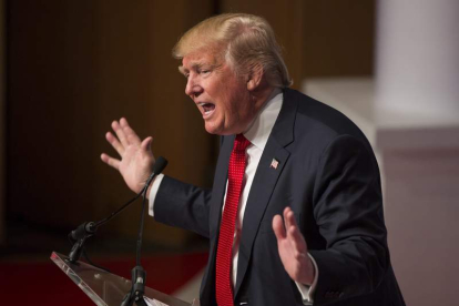 El aspirante a la candidatura republicana a la presidencia estadounidense Donald Trump.