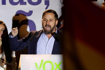 Santiago Abascal valorando los resultados electorales