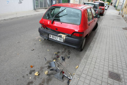 Uno de los ocho vehículos afectados por un conductor que conducía bajo los efectos del alcohol durante la pasada madrugada en Ponferrada