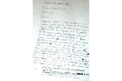 Gabriele Morelli ha cedido en primicia al Diario una carta de la esposa de Hernández.