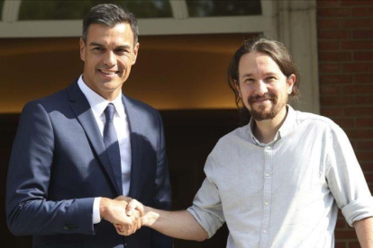 Pedro Sánchez y Pablo Iglesias en una foto de archivo.