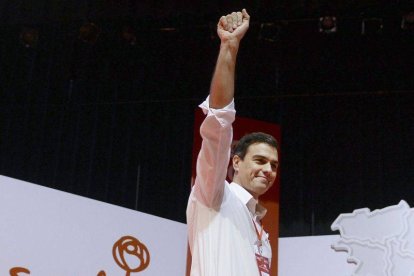 Pedro Sánchez, en el congreso del PSOE castellano-leonés.