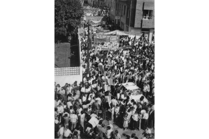 Manifestación minera en 1978 en Fabero.  CORTESÍA DE ALEJANDRO MARTÍNEZ
