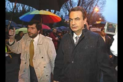 José Luis Rodríguez Zapatero, en la manifestación