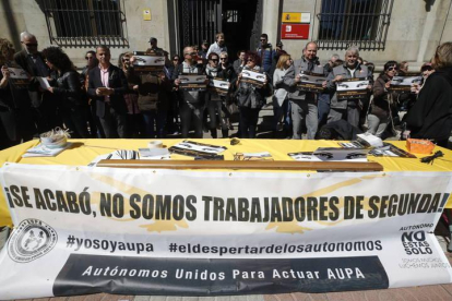 Protesta de los autónomos en León