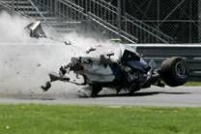 El piloto polaco Robert Kubica, en el momento de sufrir el accidente