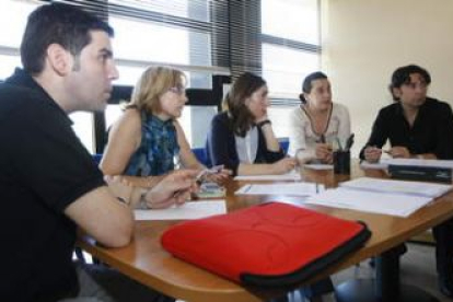 Un momento de la reunión de la junta de portavoces del Ayuntamiento de San Andrés.