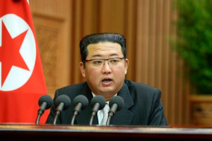 Kim Jong-un, líder de Corea del Norte. KCNA
