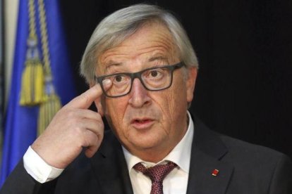 Jean-Claude Juncker, durante una declaración en Lisboa, el 30 de octubre.