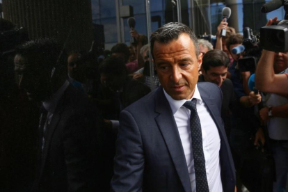 Jorge Mendes, a la entrada del Juzgado de Pozuelo el pasado 27 de junio para delcarar por el caso Falcao