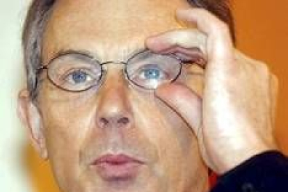 Tony Blair, durante un mitin que ofreció en Rickmansworth