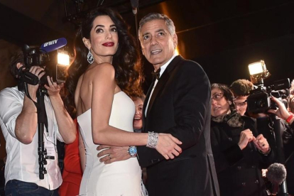 George Clooney y Amal, el pasado febrero.