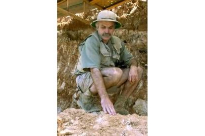 Eduald Carbonell, en los yacimientos de Atapuerca