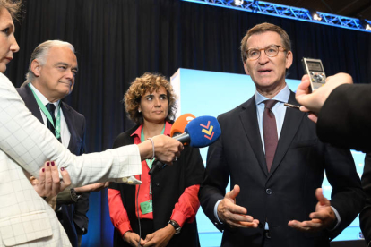 Alberto Núñez Feijóo ayer, durante el congreso del PP Europeo en Róterdam. EUROPEAN PEOPLE’S PARTY