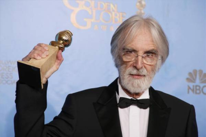 El Globo de Oro al mejor filme de habla no inglesa ha sido para 'Amor', de Michael Haneke, que ha recogido el premio. REUTERS