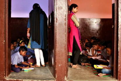 Dos aulas del centro escolar Gramin Vikas Saniti