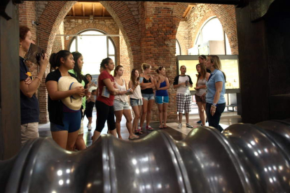 El grupo académico visitó ayer el Museo de la Minería de Sabero.