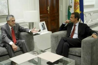 El presidente andaluz José Antonio Griñán se reunió con Zapatero en La Moncloa.