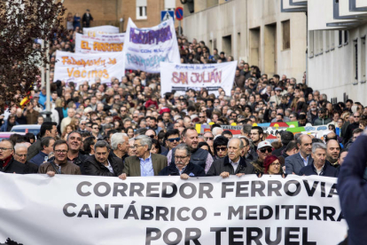 Una de las manifestaciones convocadas por el movimiento social Teruel Existe. ANTONIO GARCÍA