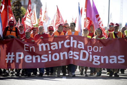 Protesta de pensionistas en Zamora, el pasado octubre.