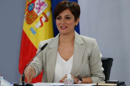 La ministra y portavoz del Gobierno, Isabel Rodríguez. JESÚS MONROY