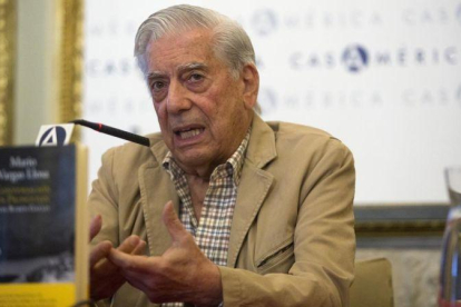 Mario Vargas Llosa, en la presentación del libro Conversación en Princeton.