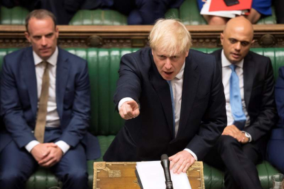 Boris Johnson en el parlamento de Westminster. JESSICA TAYLOR
