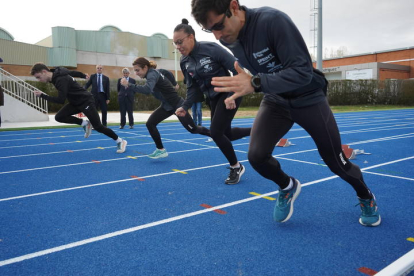 La ULE ha inaugurado este jueves las nuevas pistas de atletismo de León. J. NOTARIO