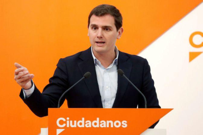 El presidente de Ciudadanos, Albert Rivera, condena la violencia de los CDR.