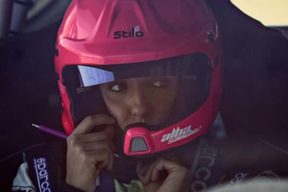 La leonesa Alba Sánchez sube al podio en su estreno en el Nacional de Rallyes 2019 en Córdoba. DL