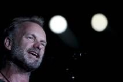Sting durante el concierto ofrecido el miércoles en Madrid
