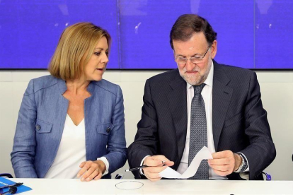 María Dolores de Cospedal y Mariano Rajoy