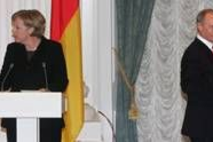 Merkel y Putin, durante la rueda de prensa que dieron en Moscú