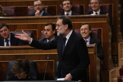 Mariano Rajoy, este miércoles en el Congreso de los Diputados.