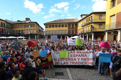 Un momento de la manifestación ayer en Tordesillas.