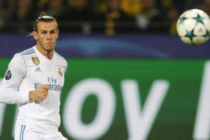 Gareth Bale en un partido de Champions League frente al Borussia Dortmund.