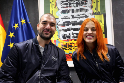 Pablo y Sara, los dos leoneses seleccionados por la Agencia Espacial Europea. BENITO ORDÓÑEZ