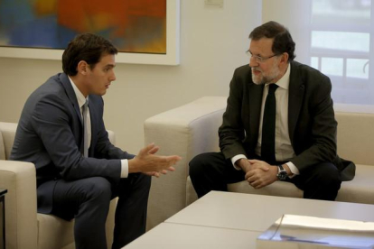 Mariano Rajoy y Albert Rivera, durante una reunión en la Moncloa.