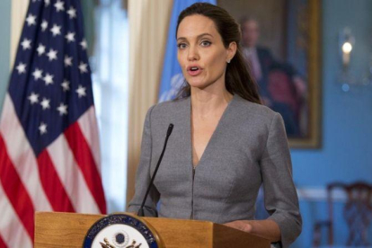 Angelina Jolie, embajadora de buena vuluntad de ACNUR, en un acto en Washington, en junio del año pasado.
