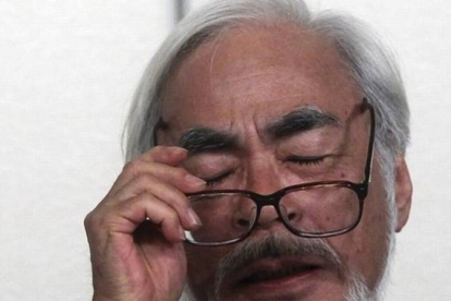 El realizador japonés Miyazaki, esta mañana en Tokio.