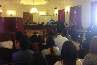 Un momento de la celebración del juicio en la Audiencia Provincial. DL