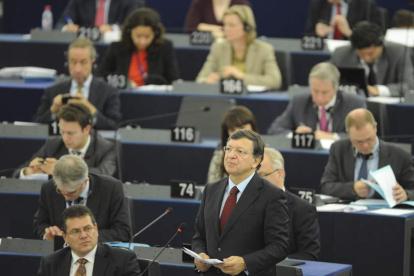 Imagen de archivo de uno de los últimos encuentros en la sesión plenaria del Parlamento Europeo.