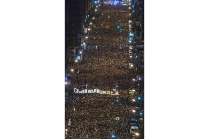 Manifestación celebrada el sábado en Bilbao.